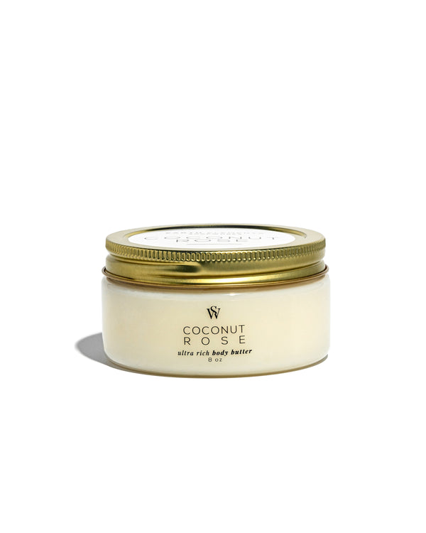 COCONUT ROSE BODY BUTTER  ( Eco-Clearance) - Earth Elements Soapworks 