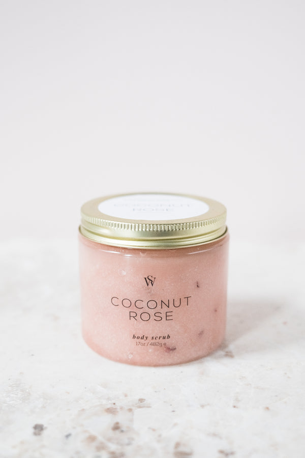 COCONUT ROSE BODY SCRUB - Earth Elements Soapworks 