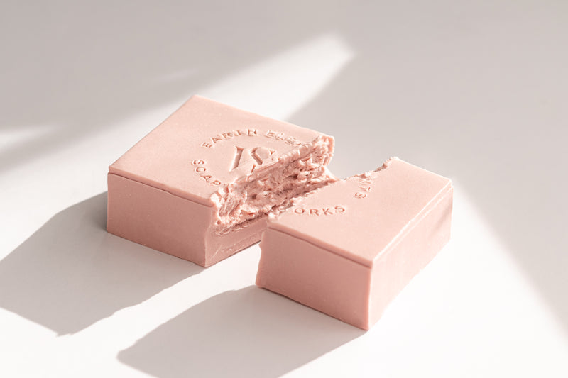 JUNIPER + GRAPEFRUIT WITH FRENCH ROSE CLAY SOAP - Earth Elements Soapworks 