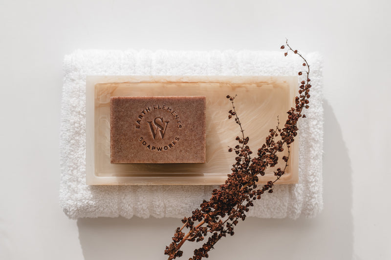 ROSE GERANIUM + TANGERINE SOAP WITH ROSEHIP - Earth Elements Soapworks 